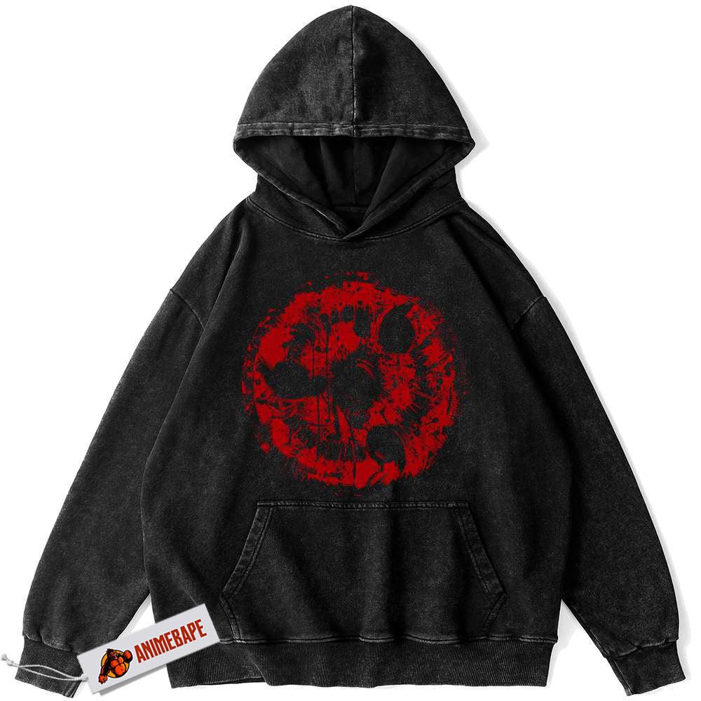 Naruto Sharingan Vintage Hoodie, Anime Hoodie for Fans