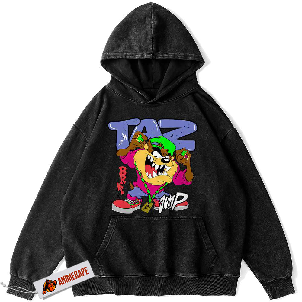 Looney Tunes Tasmanian Devil Vintage Hoodie, Cartoon Hoodie